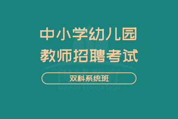 闽试中小学幼儿园教师招聘考试双科系统班